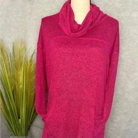 Livi Pink Super Soft Cowl Neck Long Sleeve Pocketed Sweater Size 18/20 - Picture 1 of 8